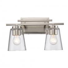 Trans Globe 22492 BN - 2LT VANITY-CL TAPERED-BN